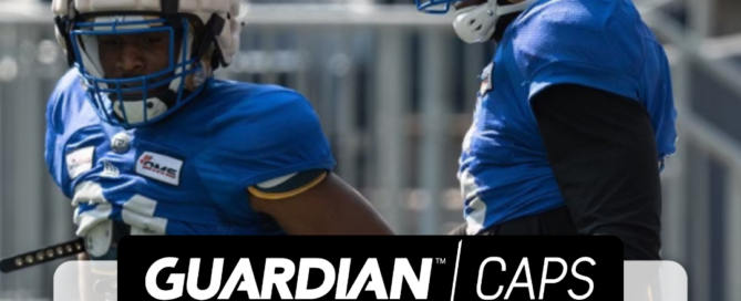 Guardian Caps, a soft-shell helmet cover, among CFL's new player